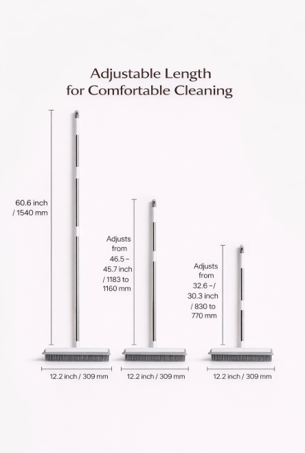 PuraPaw Pet Hair Removal Broom (Adjustable Handle)